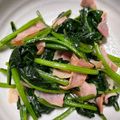 ♬のんのこ日和♬'s cooksnap of when they made ほうれん草とベーコンのソテー.
