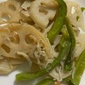 みーちーこー's cooksnap of when they made レンコンとピーマンの梅じゃこ炒め.