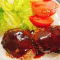 あんまかろん☆'s cooksnap of when they made 簡単おいしい♪基本のハンバーグ.