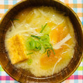 チェックのミニくま's cooksnap of when they made 簡単♡厚揚げとトマトときのこの味噌汁♡.