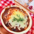 のん♪♪のん's cooksnap of when they made 簡単＊半熟卵の焼きチーズカレードリア.