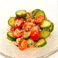 悠LOVE航's cooksnap of when they made プチトマトときゅうりとツナの麺つゆサラダ.