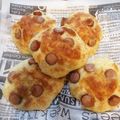 食材が好き☆'s cooksnap of when they made 簡単朝食 チーズソーセージパン.