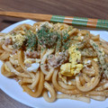 ponnko's cooksnap of when they made ひき肉と玉子の焼きうどん.
