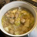 こむきむこ's cooksnap of when they made 鶏つくねと白菜の春雨スープ.