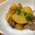 ple510's cooksnap of when they made 超速*豚こまとジャガイモの甘辛いため.