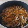 クックV61B91☆'s cooksnap of when they made 手抜きチゲ鍋風うどん.