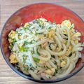 ぜんいつのすずめ's cooksnap of when they made 身長が伸びる！こまツナと卵の焼きうどん.