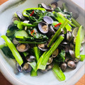 kinniko's cooksnap of when they made あさりと小松菜の酒蒸しソテー♪.