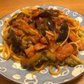 シンリちゃん's cooksnap of when they made じゅわ～旨みたっぷり茄子とトマトのパスタ.