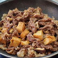 ｸﾏﾘｴ's cooksnap of when they made 簡単 和食 牛肉と 厚揚げの 甘辛炒め！.
