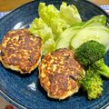 ひばーど's cooksnap of when they made 包丁なし！大葉香る鶏むね豆腐ハンバーグ.