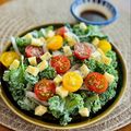 マルんちの丸顔's cooksnap of when they made 胡麻油風味☆ケールとチーズの健康サラダ.