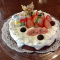 エッコママ's cooksnap of when they made 21cｍのケーキ型で焼くガトーショコラ.