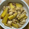 mi_ricky's cooksnap of when they made フライパンで簡単♪鶏肉さつまいも甘辛炒め.