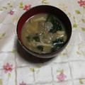 くネコまろす's cooksnap of when they made わかめときのこのお味噌汁.