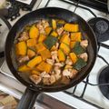 セブン克明's cooksnap of when they made 鶏肉とかぼちゃの炒め煮.