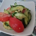 hozunyam's cooksnap of when they made ごま油風味♡きゅうりとトマトのナムル風.