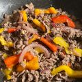 ame-ikuru's cooksnap of when they made 香り引き立つ牛肉パプリカのオイスター炒め.