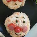 幸恵's cooksnap of when they made アンパンマンおにぎり＊キャラ弁.