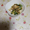 くネコまろす's cooksnap of when they made きゅうりと蒸し鶏の海苔わさび和え.