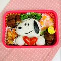 らつくん's cooksnap of when they made キャラ弁☆スヌーピー弁当.