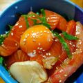 まぼまぼこ's cooksnap of when they made サーモンユッケ丼.