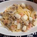 しょうこるん's cooksnap of when they made ニンニク香る！シーフードミックスパスタ.