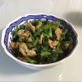 クックパッドｎ's cooksnap of when they made セロリの葉と油揚げの炒め物で一品♪節約.