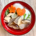 悠LOVE航's cooksnap of when they made ぶり・鶏肉入り☆お雑煮☆福岡実家の味.