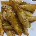 yuu's cooksnap of when they made お店の味を再現♪長芋の甘辛ゴマがらめ＊.