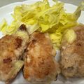 なーなちゃん's cooksnap of when they made 鶏ひき肉で！とろ～りチーズのはさみ焼き.