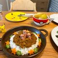 ぽてともよん's cooksnap of when they made 簡単ポケモンキャラ弁！ダグトリオ.