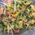 emiqun's cooksnap of when they made ■　水菜とベーコンの卵炒め　■.