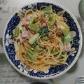 クックパパット's cooksnap of when they made 青梗菜とベーコンのクリームパスタ.