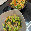 ٩(^‿^)۶'s cooksnap of when they made 小松菜とちくわの中華炒め.