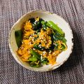 まーちゃろう's cooksnap of when they made レンチン★小松菜と人参の旨辛ナムル.