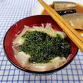在宅勤務のおじさん's cooksnap of when they made あおさとエノキのお味噌汁.