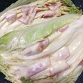 ❦にゃ❦'s cooksnap of when they made シーザーサラダ風の北海道♪白菜チーズ蒸し.