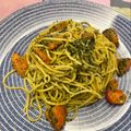 Faiza's cooksnap of when they made 生トマトとジェノベーゼの幸せパスタ.