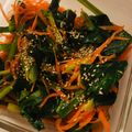 UJ1105's cooksnap of when they made レンチン★小松菜と人参の旨辛ナムル.