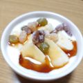 ﾋﾟﾛﾐ♡'s cooksnap of when they made 甘納豆＆バナナ＆黒蜜ヨーグルト♪.
