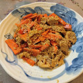 大伴真理子's cooksnap of when they made ♢人参と豚肉のオイマヨ胡麻炒め♢.