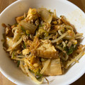 nokkorin's cooksnap of when they made 厚揚げのキムチそぼろ炒め丼.