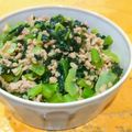 ちーまぐ's cooksnap of when they made 子どもも大好き♡小松菜ひき肉丼.