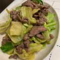 クック9P7ECM☆'s cooksnap of when they made 材料2つ☆豚こまキャベツのスタミナ炒め。.