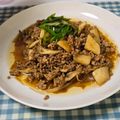 すかいmama☆'s cooksnap of when they made 茄子とカブと豚ひき肉のピリ辛炒め.