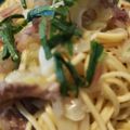 れそそ's cooksnap of when they made 豚バラと茗荷と大葉で薬味たっぷり和パスタ.