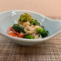 horseland's cooksnap of when they made 菜の花とカニカマの中華風和え物.