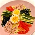 悠LOVE航's cooksnap of when they made 具材の種類が少ない冷やし中華盛り付け.